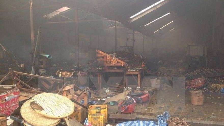 Vietnam’s market fire in Laos costs estimated US$8 mln in damage