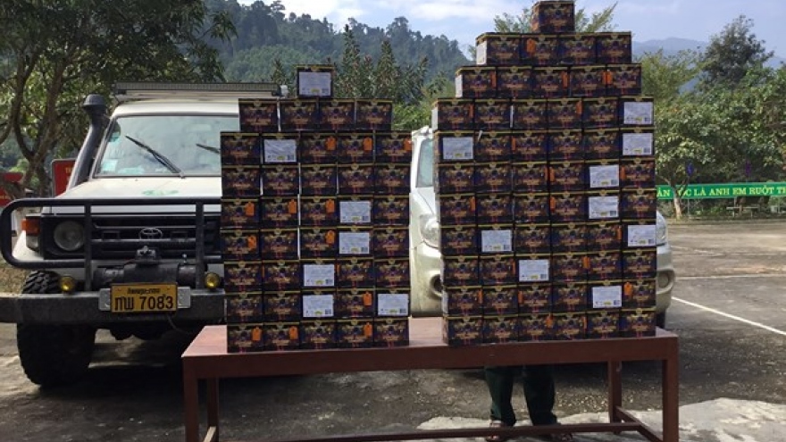 Nghe An police seize 120kg of illegal firecrackers 