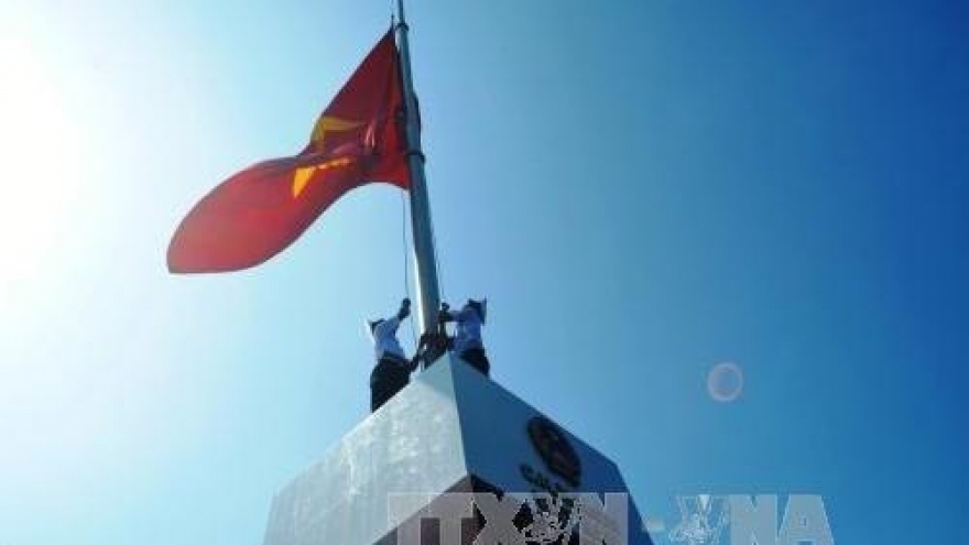 Flagpole inaugurated on northeast outpost island