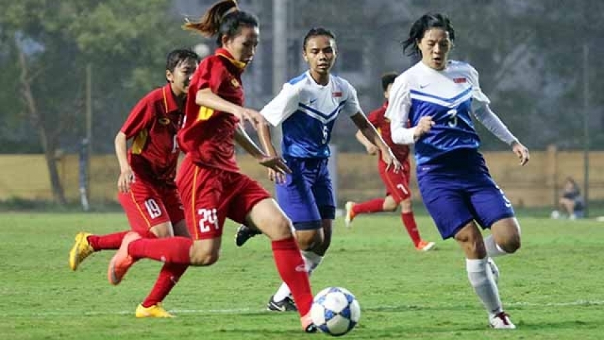 Vietnam women dominate in shut out of Singapore 8-0