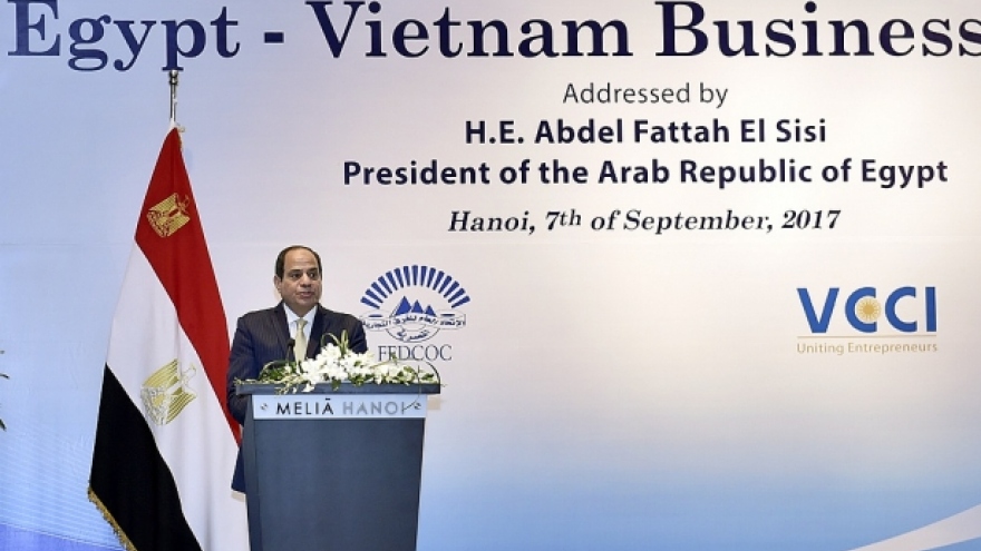 President el-Sisi delivers speech at Vietnam-Egypt Business Forum