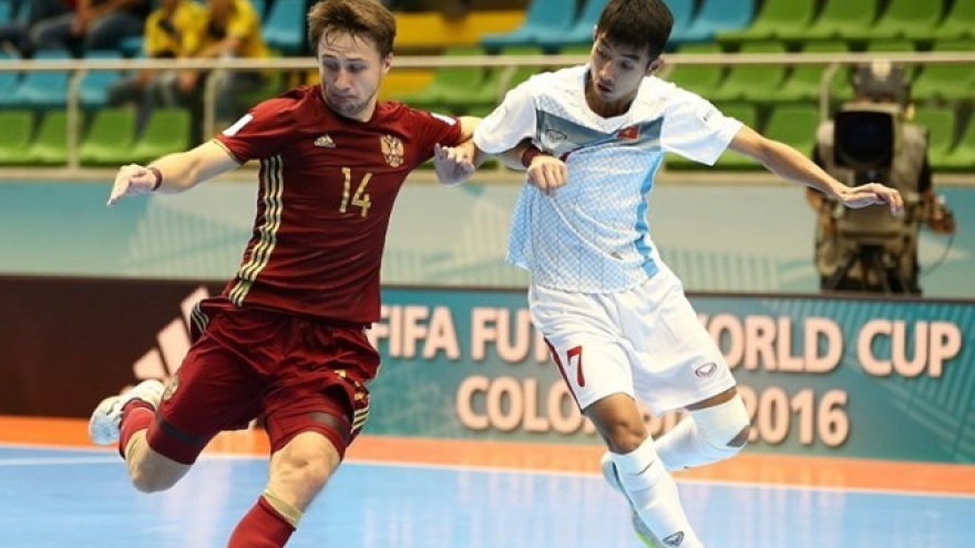 Vietnam lose to Russia in Futsal World Cup knock-out stage