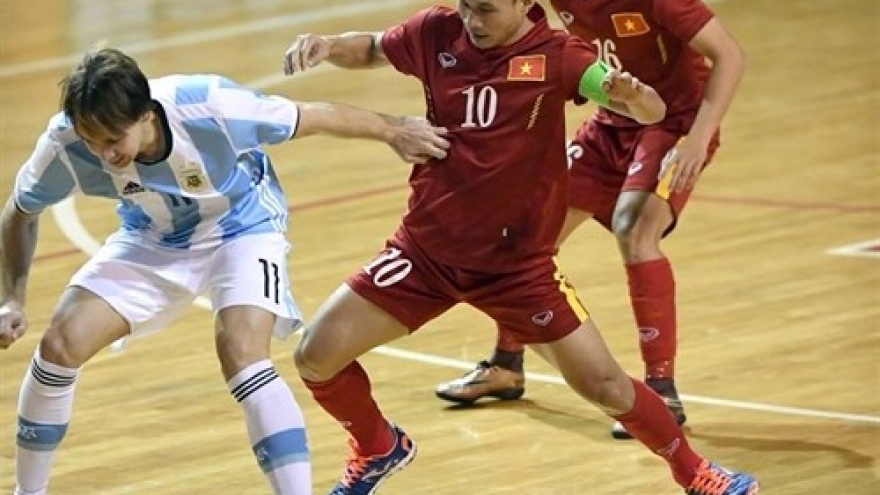 Argentina beat Vietnam in futsal match