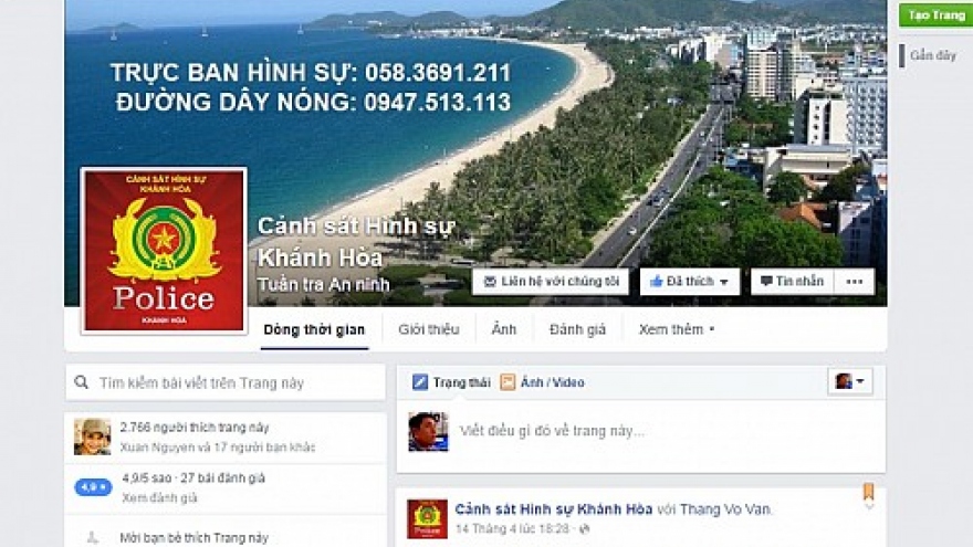 Vietnam police set up Facebook page to tackle crime