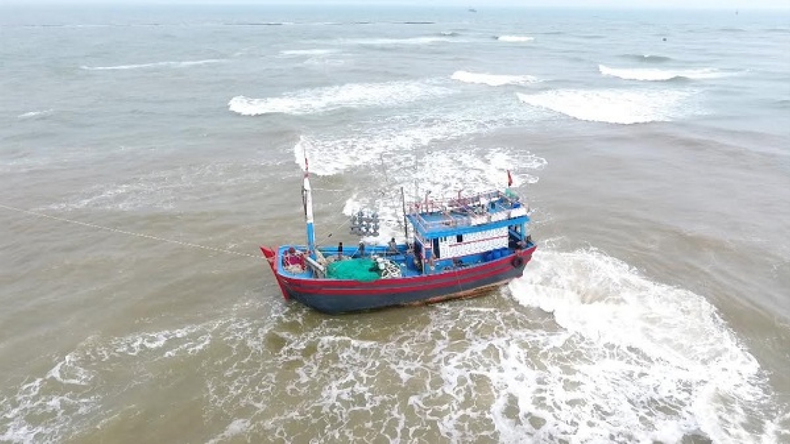 Crew of capsized fishing boat rescued at sea
