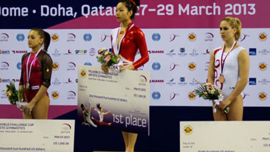 Gymnast Ha Thanh champions in Qatar