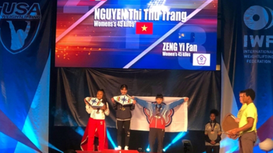 Thu Trang wins three gold medals at Youth World Championships