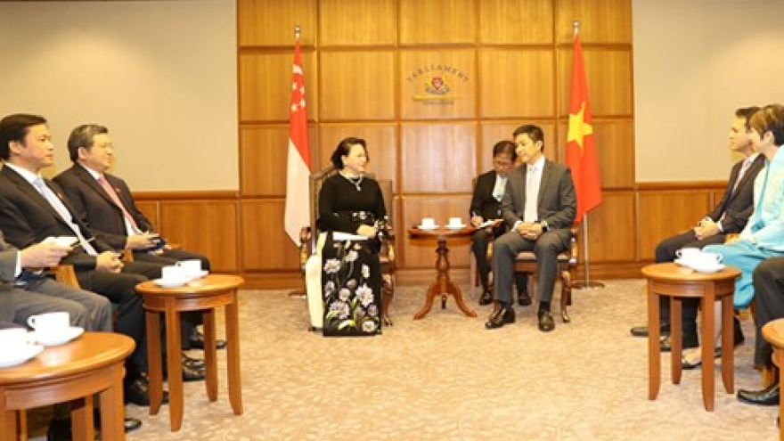 NA Chairwoman holds talks with Singaporean counterpart