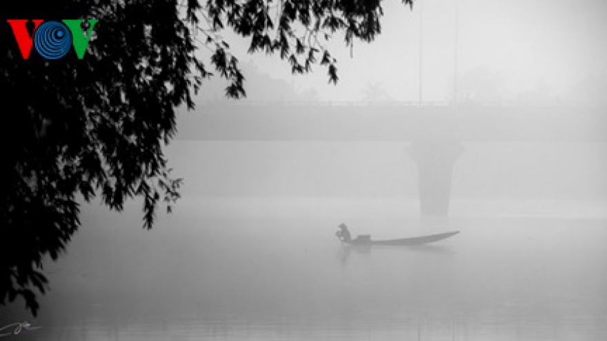 A blanket of fog covers poetic Hue city