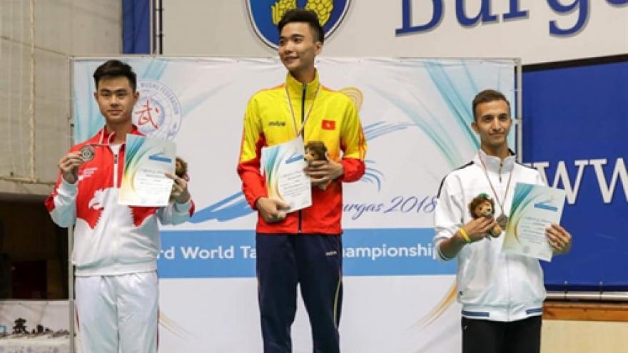 Kien wins gold at world wushu taijiquan champs