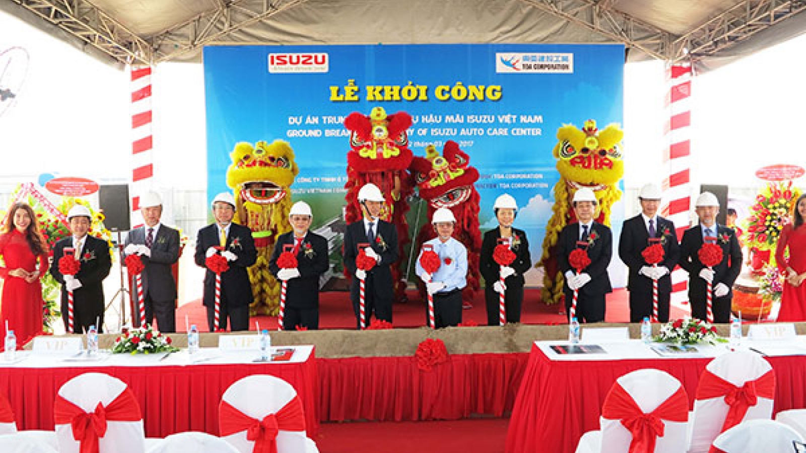 Isuzu Vietnam starts construction of after-sale service centre
