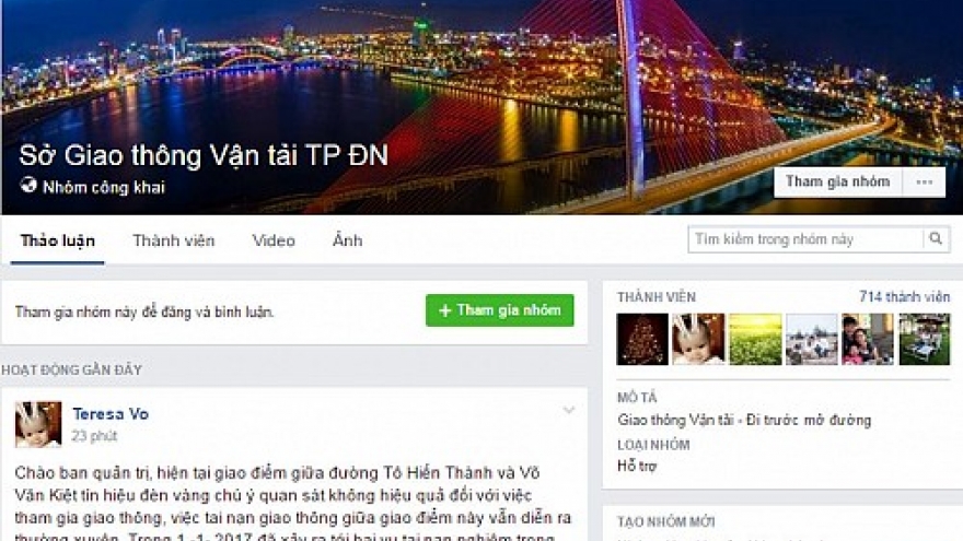 Danang transport department opens Facebook page to receive public tip-offs