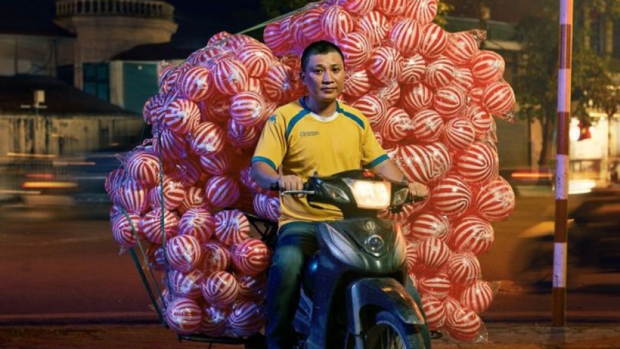 Hanoi motorcycle drivers captured through the lens of British photographer
