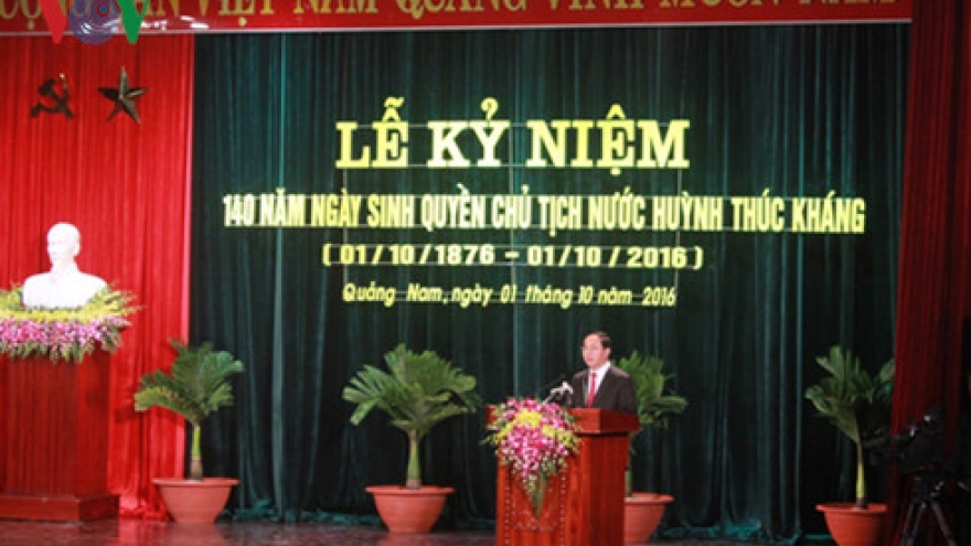 Patriot Huynh Thuc Khang's 140th birth anniversary celebrated