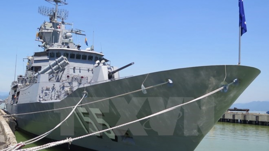 Australian navy ship HMAS Ballarat visits Danang