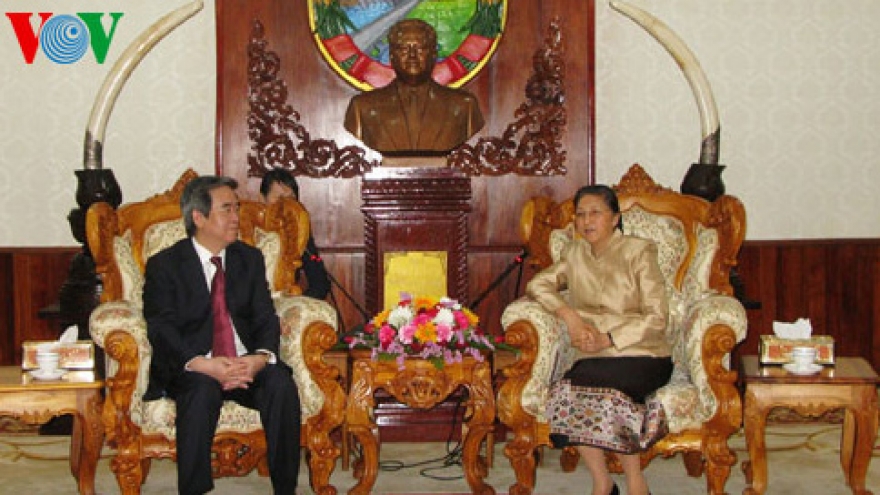 SBV Governor Binh meets with senior Lao officials