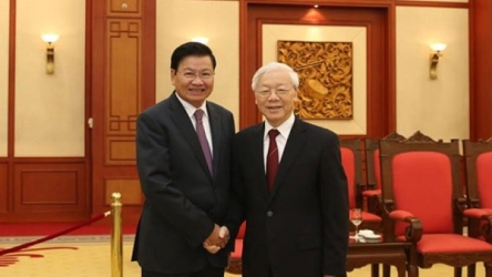 Party chief welcomes Lao Prime Minister