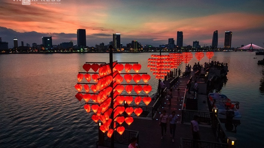 Bridge of Love Locks in Danang