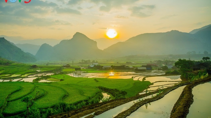 Picturesque Mu Cang Chai in monsoon season