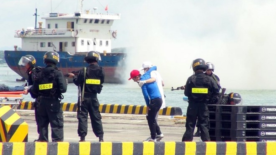 Maritime security, anti-terrorism drill held in Quang Nam