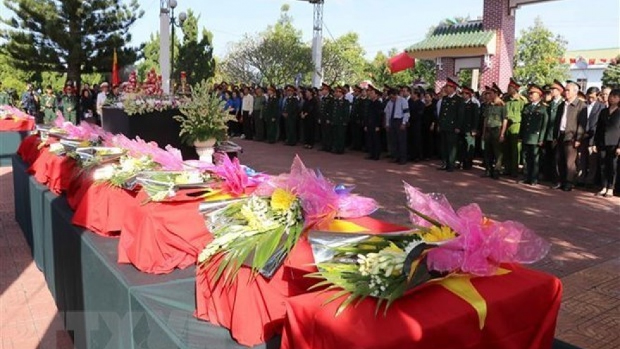 Dak Lak holds burial services for remains of martyrs found in Cambodia