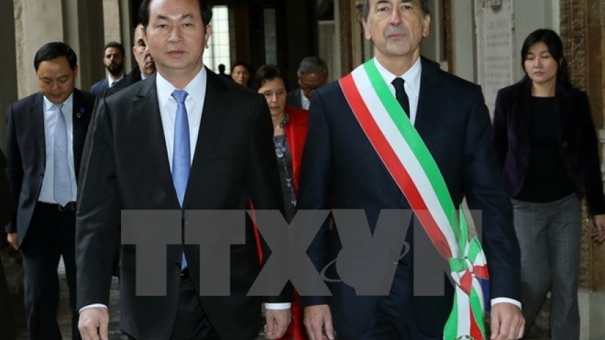 President meets Italy’s Milan city, Lombardy region’s leaders