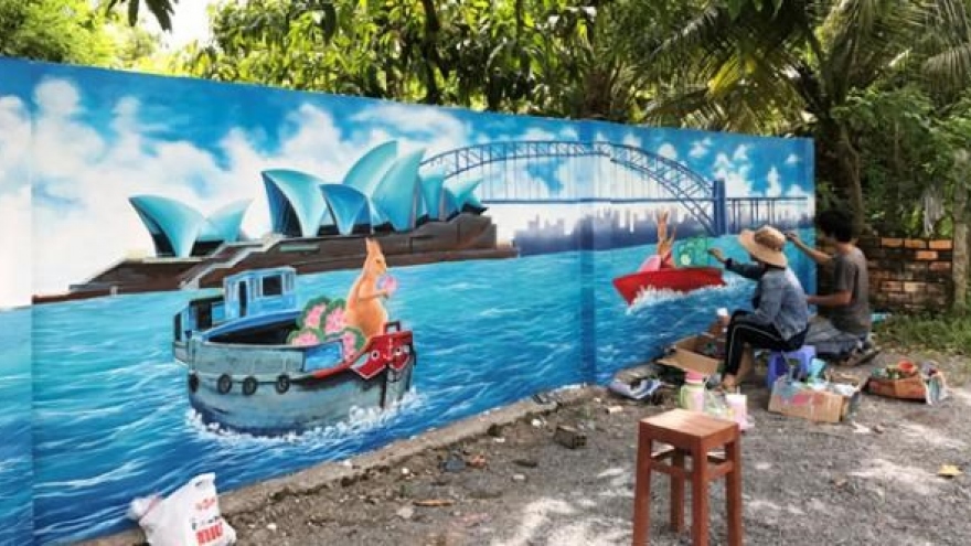 Vietnam-Australia mural village in Dong Thap to attract visitors
