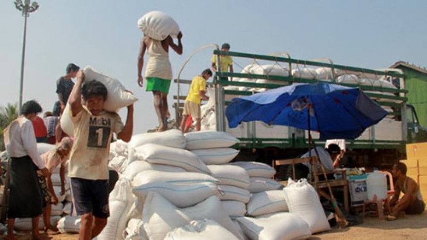 Myanmar rice exports decrease