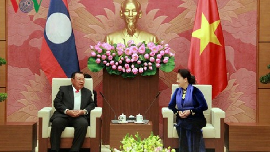 Government, NA leaders receive Party Chief, President of Laos