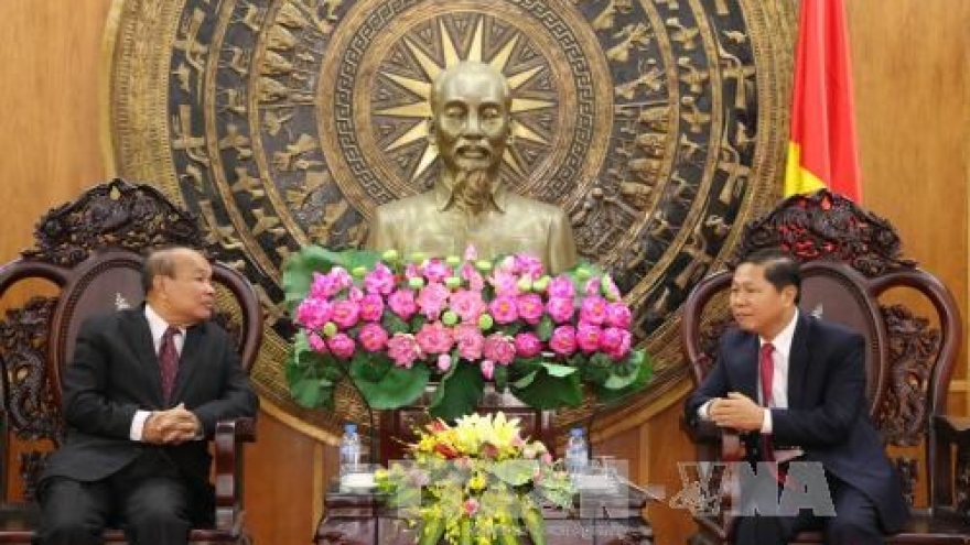 Cambodia’s Minister of Cults and Religion Him Chhe visits Long An