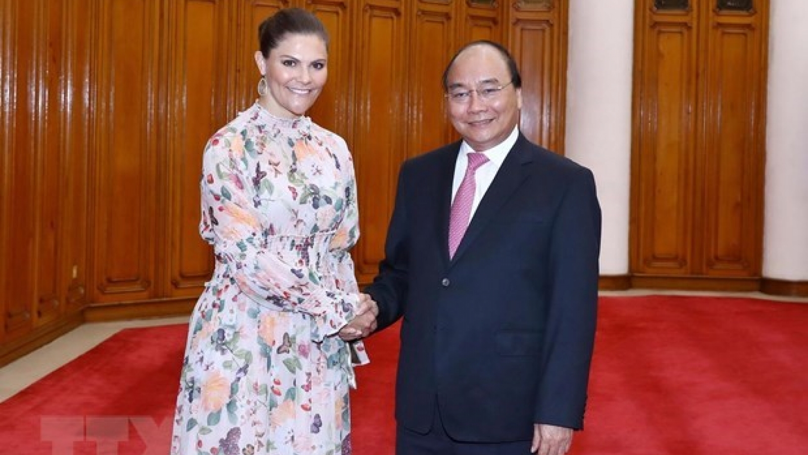 PM Phuc welcomes Crown Princess of Sweden