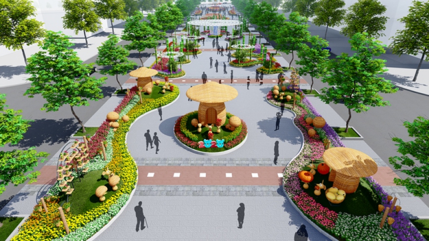 Nguyen Hue flower street to open to public from Jan. 22 