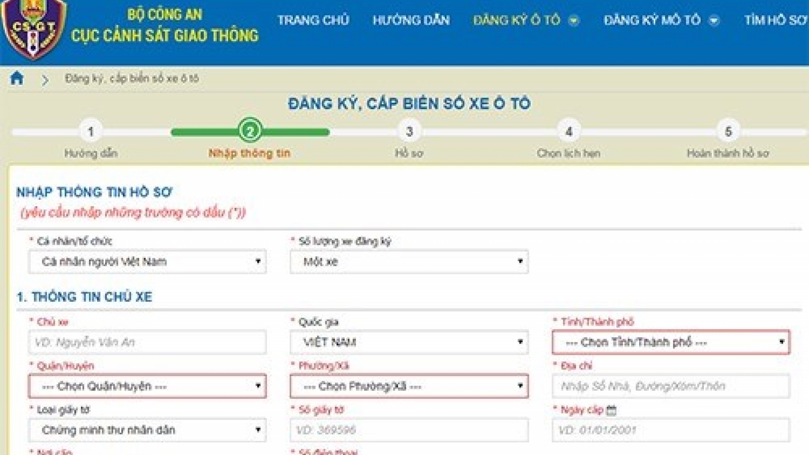 HCM City offers online registration for vehicles, driver’s licences