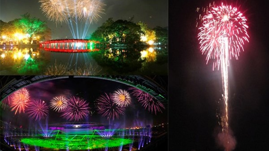 New Year firework displays in HCM City