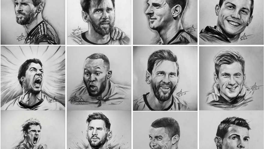 ​Vietnamese twenty-something draws striking portraits of World Cup stars