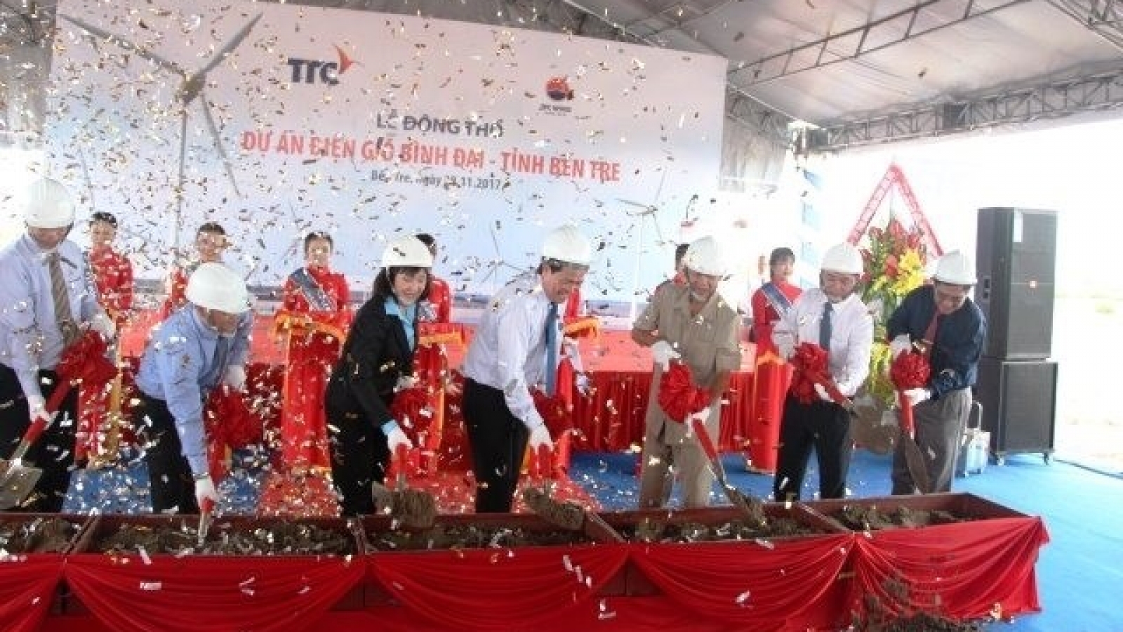 Work on US$66 million wind power plant starts in Ben Tre