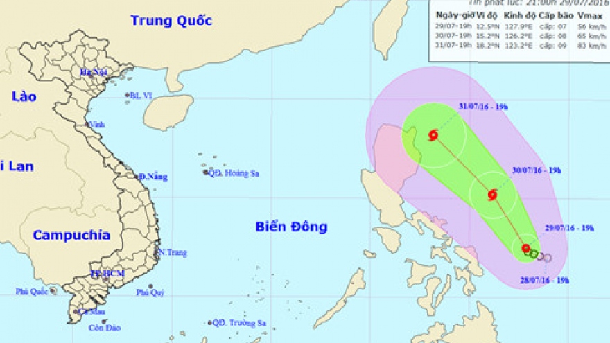 Tropical depression appears in East Sea