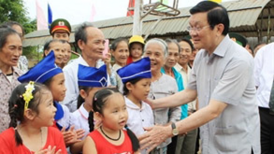 President Sang visits Quang Tri province
