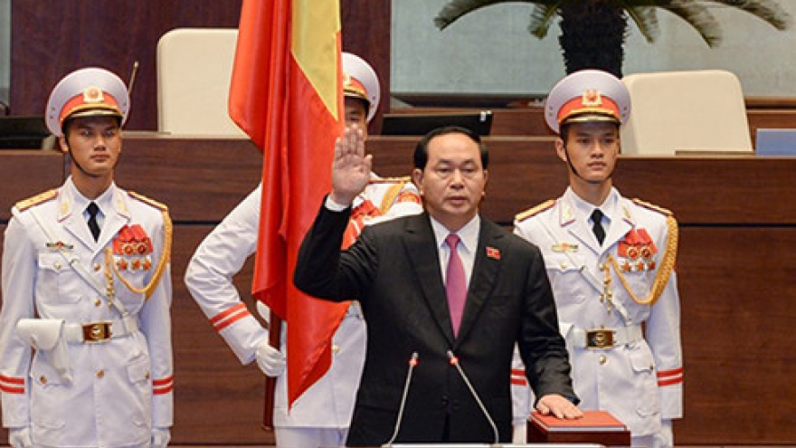 
        Tran Dai Quang re-elected as President
                              