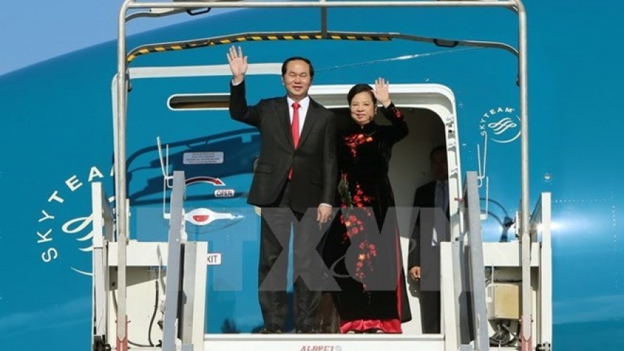 President leaves for China visit
