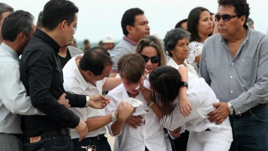 Victims of Colombia crash take final flights home to Brazil