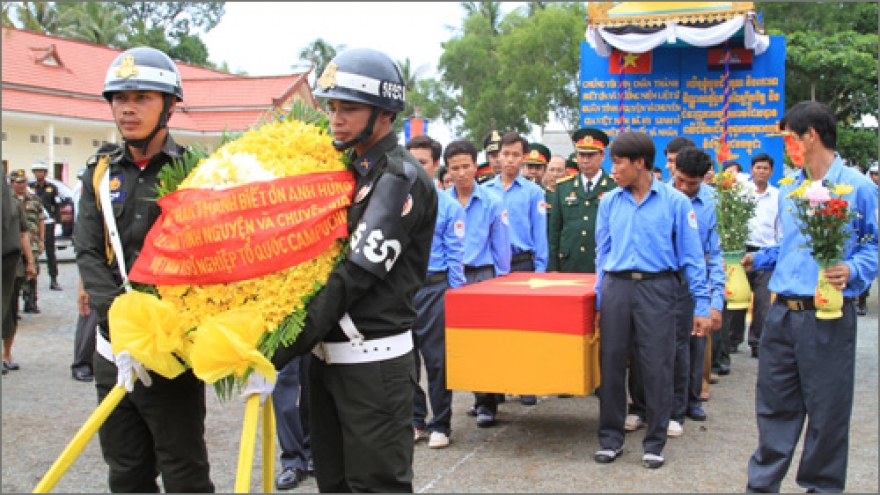 Remains of volunteer soldiers repatriated from Cambodia