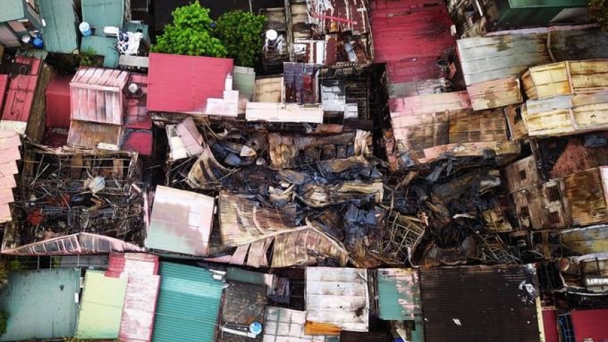 Two charred bodies found in Hanoi blaze wreckage