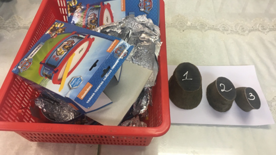 Vietnam customs officers seize 1.5 kilos of rhino horn from Africa