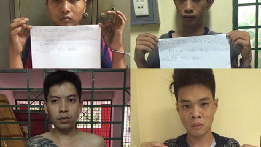  4 robbery suspects caught in HCM City from CCTV images