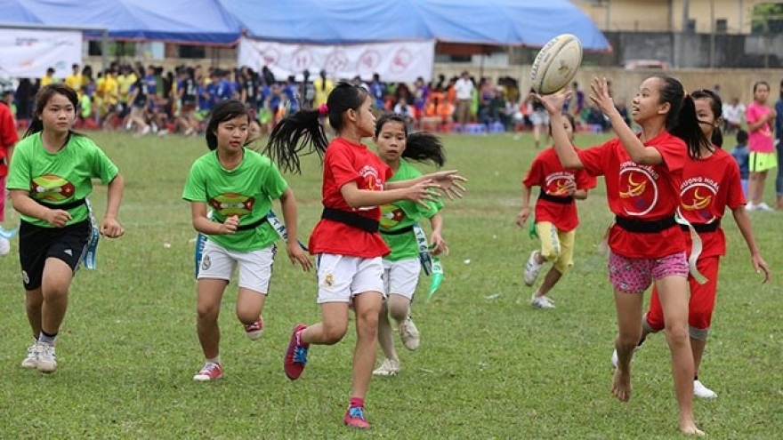 Vietnamese children equipped with life skills through rugby