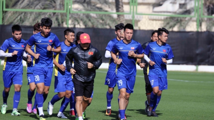 National team holds training session ahead of crunch tie against Iran