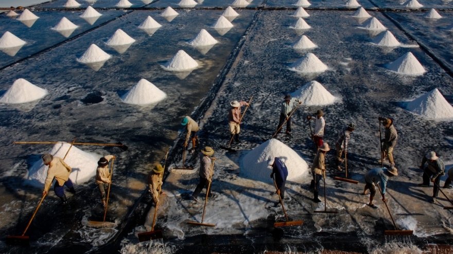 Making salt in Vietnam’s Mekong Delta province