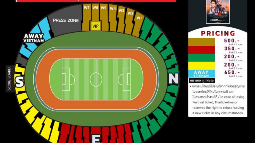 
        10,000 tickets sold in 15 minutes ahead of Vietnam-Thailand tie 
                              