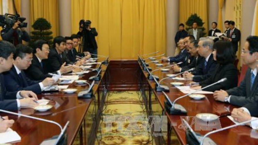 President Sang receives delegation from Japan